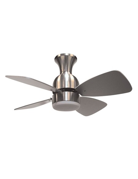 Ventilador AC FRESCO níquel, 4 aspas reversibles, 16W LED 4000K, Al.35xD.81cm