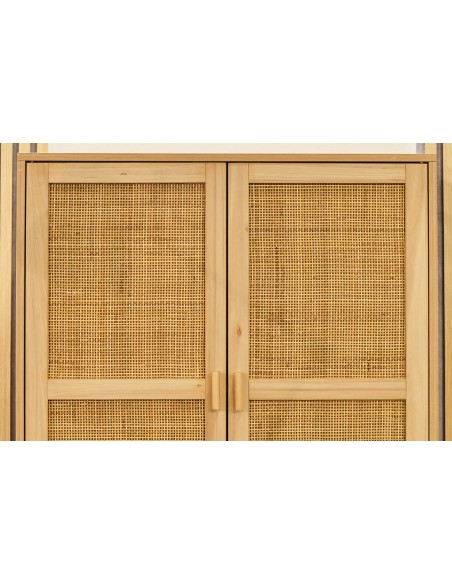 Armario Bajo Décor 80 X 40 Cm Pino / Rattan