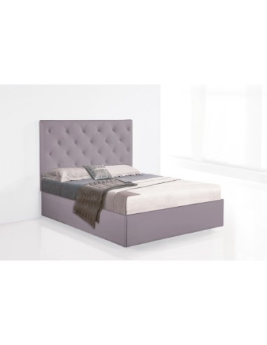 Aro Tapizado Para Cama Luxe 160 Tejido Tex Gris