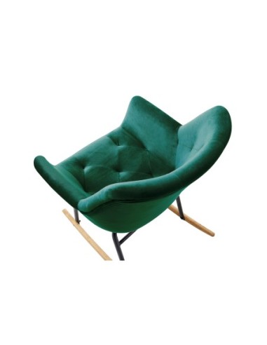 Butaca Mecedora Darla Velvet Verde