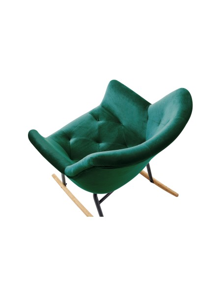 Butaca Mecedora Darla Velvet Verde