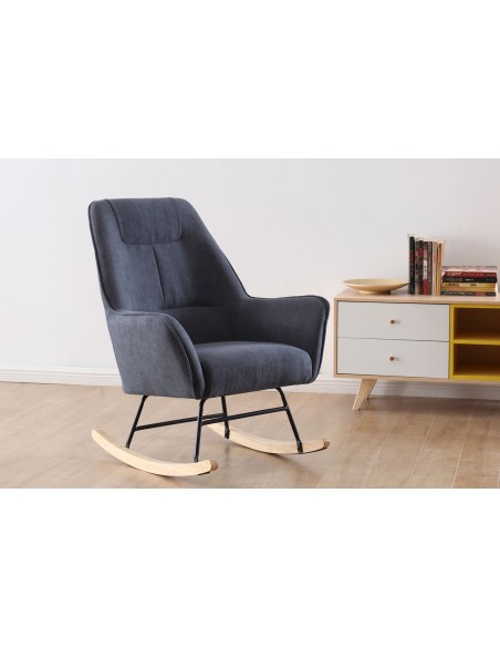 Butaca Mecedora Rocker Tejido Gris