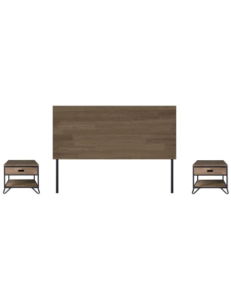 Cabecero Cama 100 Industrial Roble American / Negro