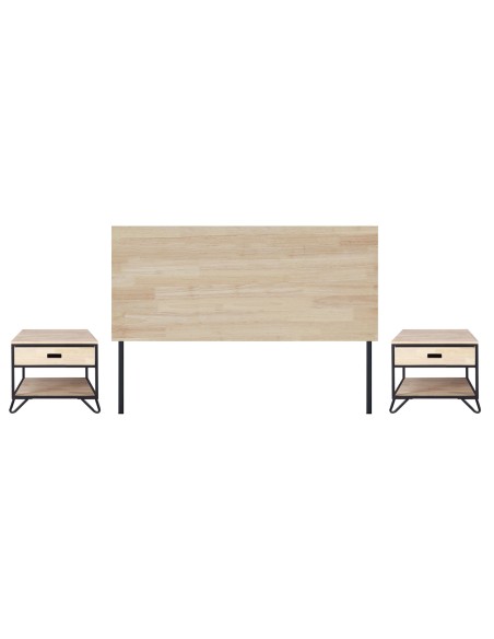 Cabecero Cama 100 Industrial Roble Nordish / Negro