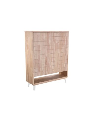 Consola Alta Berg 120 X 40 Cm Roble Nordish / Blanco