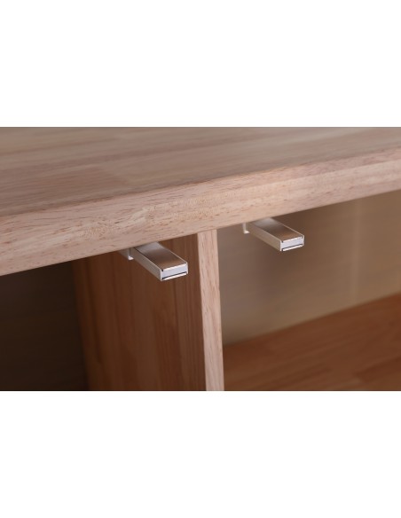 Consola Alta Berg 120 X 40 Cm Roble Nordish / Blanco