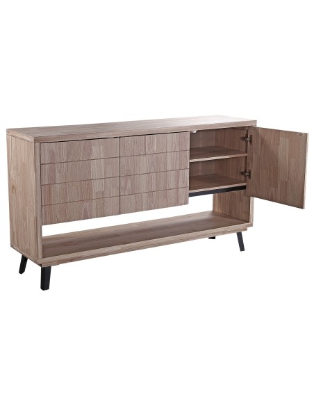 Consola Baja Berg 153 X 40 Cm Roble Honey / Negro