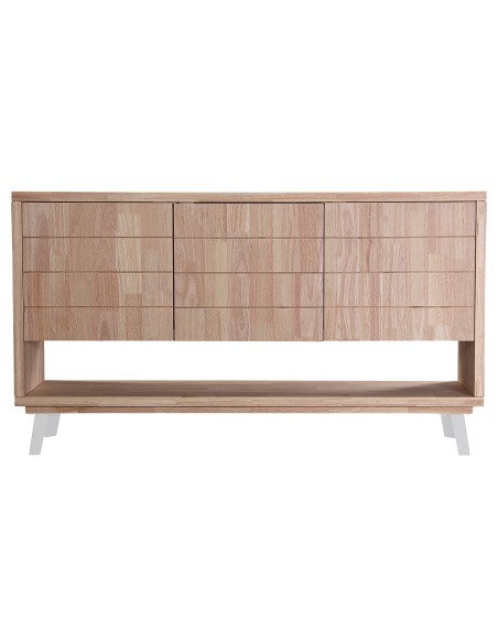 Consola Baja Berg 153 X 40 Cm Roble Nordish / Blanco