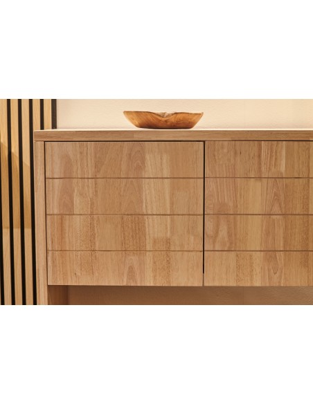 Consola Baja Berg 153 X 40 Cm Roble Nordish / Blanco