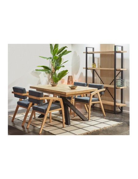 Estanteria Alta Plank Roble Nordish / Negro