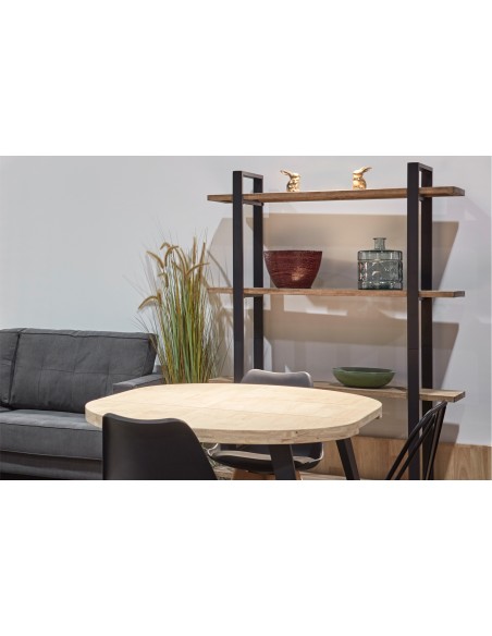 Estanteria Alta Steve Roble Honey / Negro