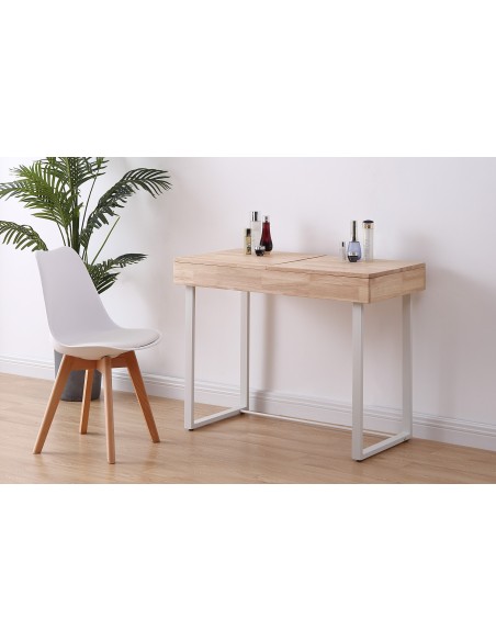 Mesa / Tocador Con Espejo Pretty 100 X 50 Cm Nordish / Blanco