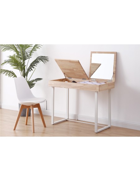 Mesa / Tocador Con Espejo Pretty 100 X 50 Cm Nordish / Blanco