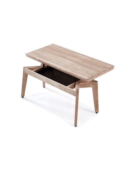 Mesa Centro Elevable En Madera Genova 120 X 60 Cm Honey