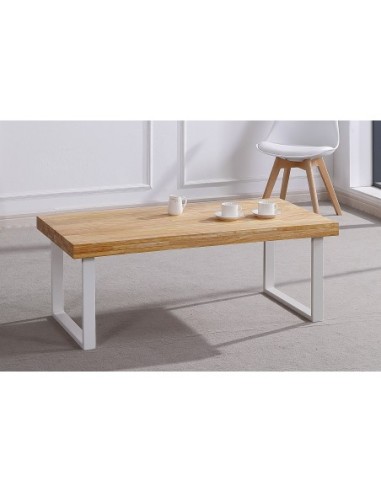 Mesa Centro Natural 120 X 60 Cm  Roble Nordish / Blanco