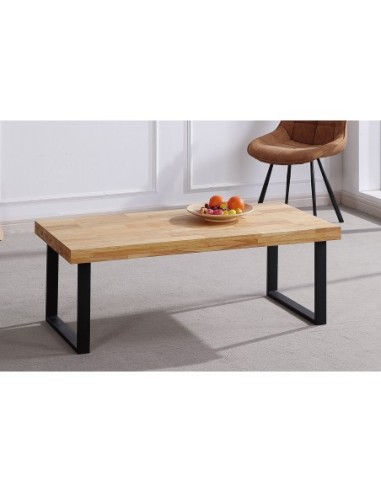 Mesa Centro Natural 120 X 60 Cm  Roble Nordish / Negro