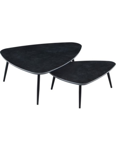 Mesa Centro Nido Vulcano Ceramic Negro / Negro