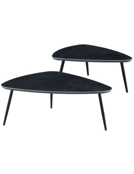 Mesa Centro Nido Vulcano Ceramic Negro / Negro