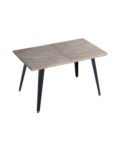 Mesa Comedor Extensible Berg 140 - 180 - 220 X 80 Cm  Roble Honey / Negro