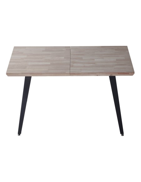 Mesa Comedor Extensible Berg 140 - 180 - 220 X 80 Cm  Roble Honey / Negro