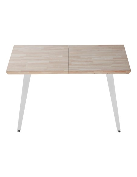 Mesa Comedor Extensible Berg 140 - 180 - 220 X 80 Cm  Roble Nordish / Blanco