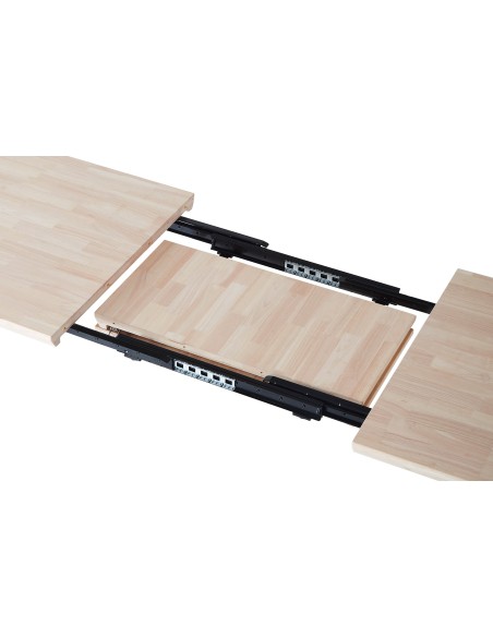 Mesa Comedor Extensible Berg 140 - 180 - 220 X 80 Cm  Roble Nordish / Blanco