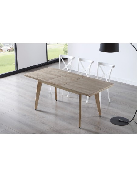 Mesa Comedor Extensible Genova 140 - 180 X 80 Cm Madera Roble Honey