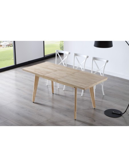 Mesa Comedor Extensible Genova 140 - 180 X 80 Cm Madera Roble Nordish