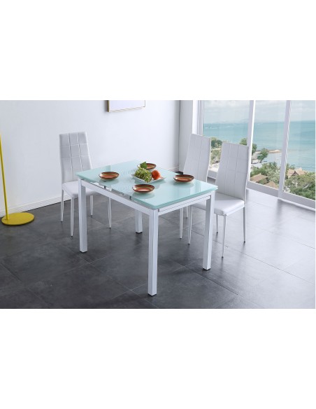 Mesa Comedor Extensible MiláN 110 - 170 X 70 Cm Blanco