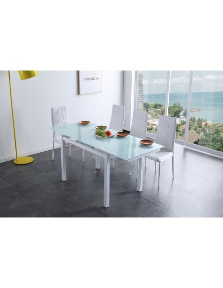 Mesa Comedor Extensible MiláN 110 - 170 X 70 Cm Blanco