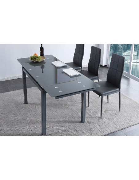 Mesa Comedor Extensible MiláN 110 - 170 X 70 Cm Gris