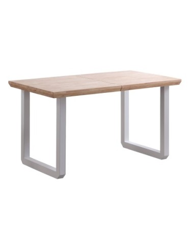 Mesa Comedor Extensible Roma 140 - 180 - 220 X 80 Cm Roble Nordish / Blanco