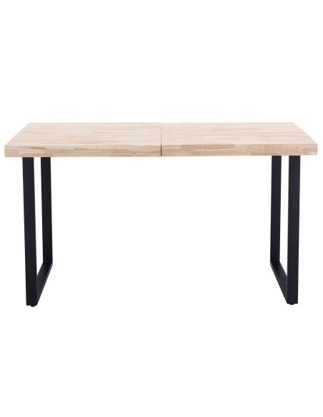 Mesa Comedor Extensible Steve 140 - 180 X 80 Cm  Roble Nordish / Negro