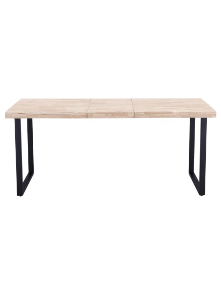 Mesa Comedor Extensible Steve 140 - 180 X 80 Cm  Roble Nordish / Negro