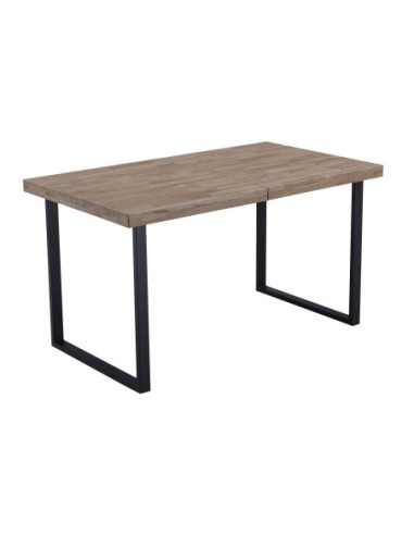 Mesa Comedor Extensible Steve 140 - 180 X 80 Cm Roble Honey / Negro