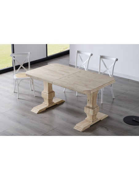 Mesa Comedor Extensible Versalles 160 - 200 - 240 X 90 Cm  Madera Roble Nordish