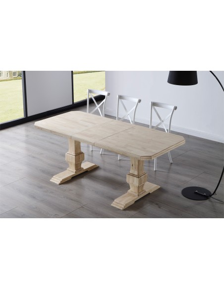 Mesa Comedor Extensible Versalles 160 - 200 - 240 X 90 Cm  Madera Roble Nordish