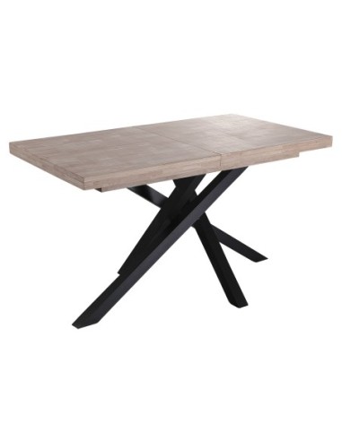 Mesa Comedor Extensible Xena 140 - 180 - 220 X 90 Cm  Roble Honey / Negro