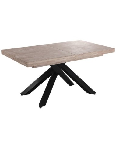 Mesa Comedor Extensible Xena 160 - 200 - 240 X 90 Cm  Roble Honey / Negro