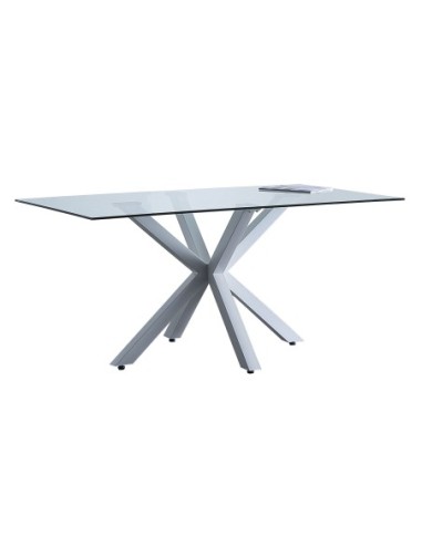 Mesa Comedor Fija Cross 160 X 90 Cm  Blanco