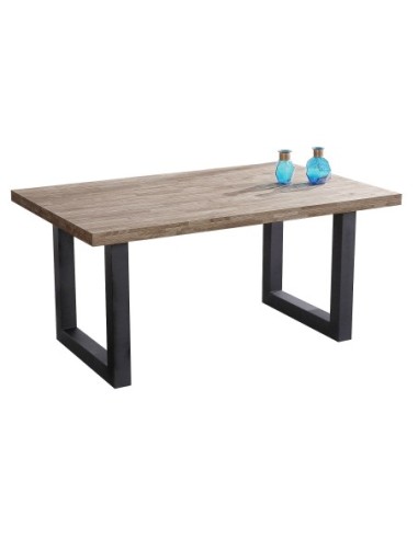 Mesa Comedor Fija Loft 160 X 100 Cm  Roble American / Negro