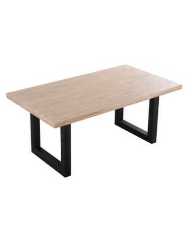 Mesa Comedor Fija Loft 180 X 100 Cm  Roble Nordish / Negro