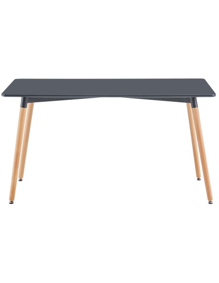 Mesa Comedor Fija Nordika 140 X 80 Cm Gris / Haya