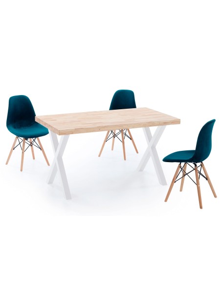 Mesa Comedor Fija X-Loft 140 X 80 Cm  Roble Nordish / Blanco