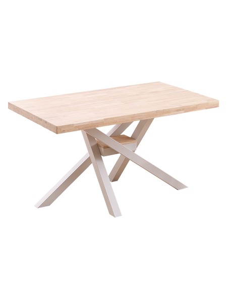 Mesa Comedor Fija Xena 140 X 80 Cm  Roble Nordish / Blanco