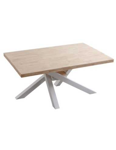 Mesa Comedor Fija Xena 160 X 100 Cm  Roble Nordish / Blanco