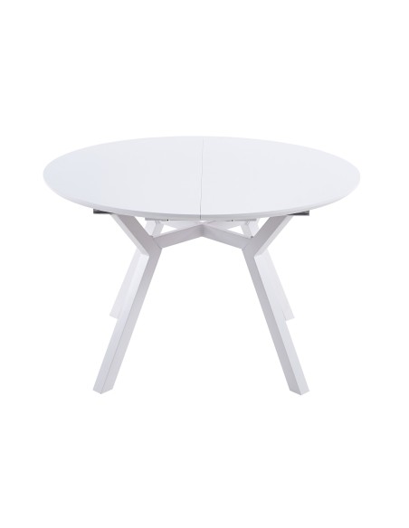 Mesa Comedor Redonda Extensible Delta 120 - 160 Cm Blanco