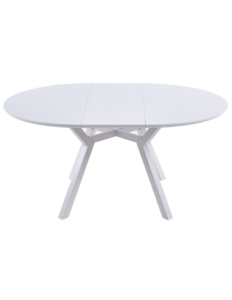 Mesa Comedor Redonda Extensible Delta 120 - 160 Cm Blanco