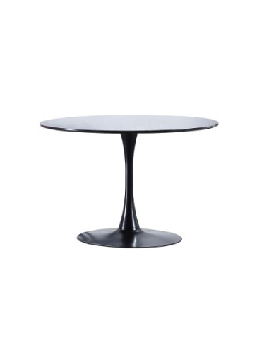 Mesa Comedor Redonda Gina 110 Cm  Negro