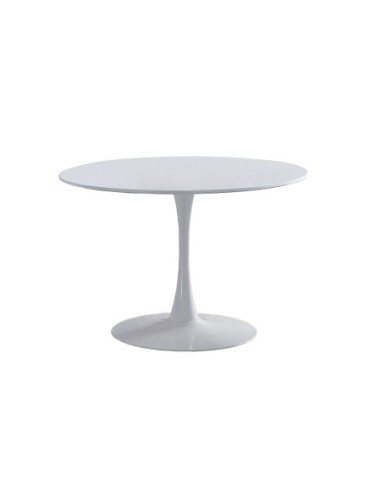 Mesa Comedor Redonda Gina 110 Cm Blanco